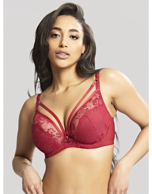 Panache Yasmin Plunge Beha Grote Cupmaten D - J / T. 60-85 - Ruby - 10646 1 Panache Yasmin Plunge Beha Grote Cupmaten D - J / T. 60-85 - Ruby - 10646