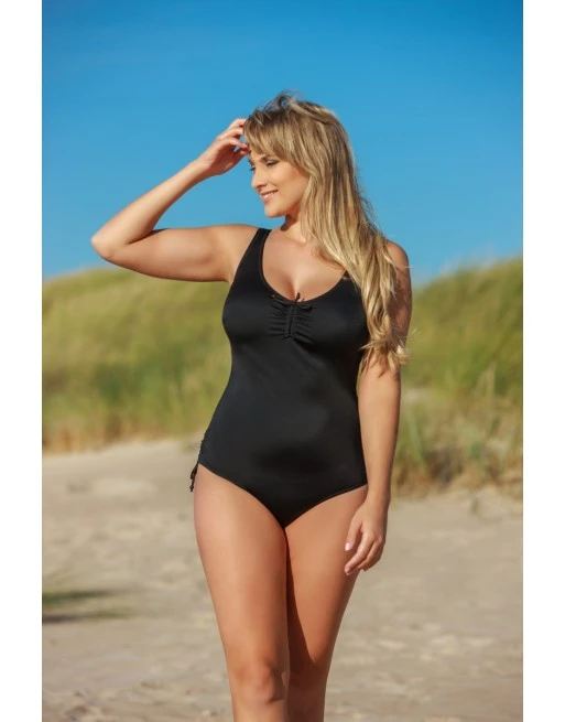 Plaisir Solid Color Badpak + Beugel Grote Maten 54/56 Cup C/D - Zwart - T008 2 Plaisir Solid Color Badpak + Beugel Grote Maten 54/56 Cup C/D - Zwart - T008 - Afbeelding 2