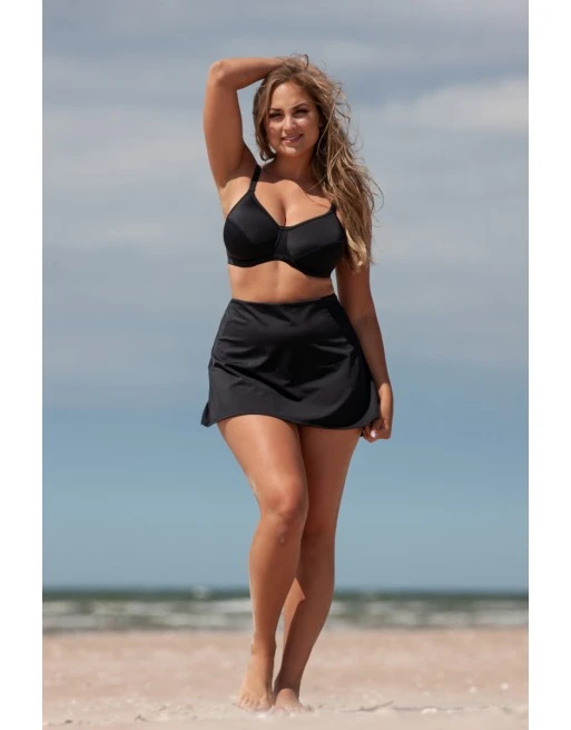 Plaisir Solid Color Strand Rokje Kleine - Grote Maten 42-56 - Zwart - T0038 1 Plaisir Solid Color Strand Rokje Kleine - Grote Maten 42-56 - Zwart - T0038