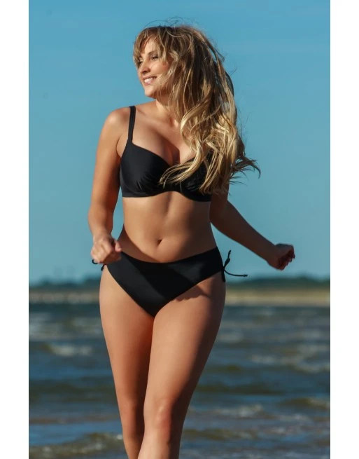 Plaisir Solid Color Tai Bikini Slip Kleine - Grote Maten 40-54 - Zwart - T0020 6 Plaisir Solid Color Tai Bikini Slip Kleine - Grote Maten 40-54 - Zwart - T0020 - Afbeelding 6