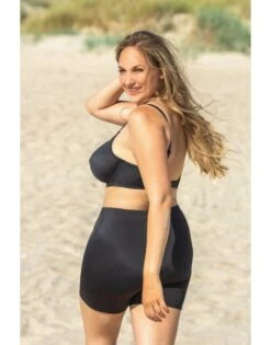 Plaisir Solid Color Zwemshort Dames Lange Benen Kleine - Grote Maten 42-54 - Zwart - T0021 -ondergoed winkel plaisir solid color zwemshort dames lange benen kleine grote maten 42 54 zwart t0021 1