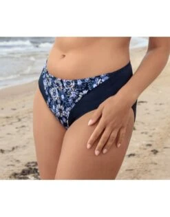 Plaisir Vintage Garden Bikini Slip - Navy Blue - T0002