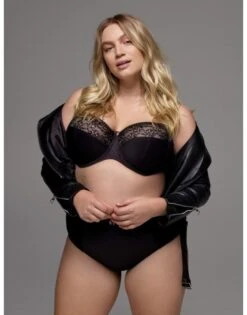 Sculptresse Chi Chi Balconnet BH Grote Cupmaten D - HH / T. 75-105 - Zwart - 7695 -ondergoed winkel sculptresse chi chi balconnet bh grote cupmaten d hh t 75 105 zwart 7695 6