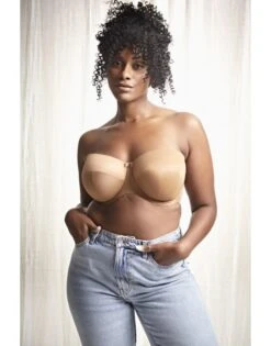 Sculptresse Dana Strapless Bandeau BH Grote Cupmaten D - J / T. 75-105 - Caramel - 9670 -ondergoed winkel sculptresse dana strapless bandeau bh grote cupmaten d j t 75 105 caramel 9670 4