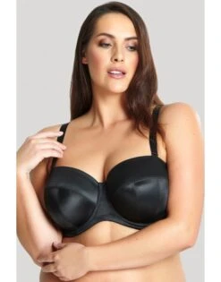 Sculptresse Dana Strapless Bandeau BH Grote Cupmaten D - J / T. 75-105 - Zwart - 9670 -ondergoed winkel sculptresse dana strapless bandeau bh grote cupmaten d j t 75 105 zwart 9670 2