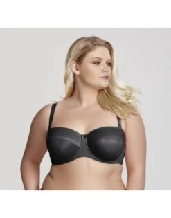 Sculptresse Dana Strapless Bandeau BH Grote Cupmaten D - J / T. 75-105 - Zwart - 9670 -ondergoed winkel sculptresse dana strapless bandeau bh grote cupmaten d j t 75 105 zwart 9670 4
