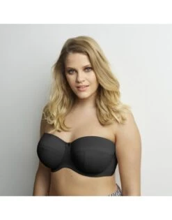 Sculptresse Dana Strapless Bandeau BH Grote Cupmaten D - J / T. 75-105 - Zwart - 9670 -ondergoed winkel sculptresse dana strapless bandeau bh grote cupmaten d j t 75 105 zwart 9670 6