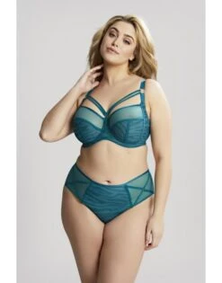Sculptresse Dionne Midi Slip Kleine - Grote Maten 40-50 - Teal Animal - 9692 -ondergoed winkel sculptresse dionne midi slip kleine grote maten 40 50 teal animal 9692 5