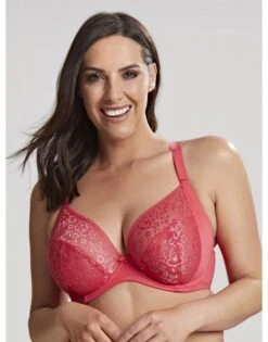 Sculptresse Roxie Plunge BH Grote Cupmaten D Tot J / T. 75-105 - Hot Coral - 9586