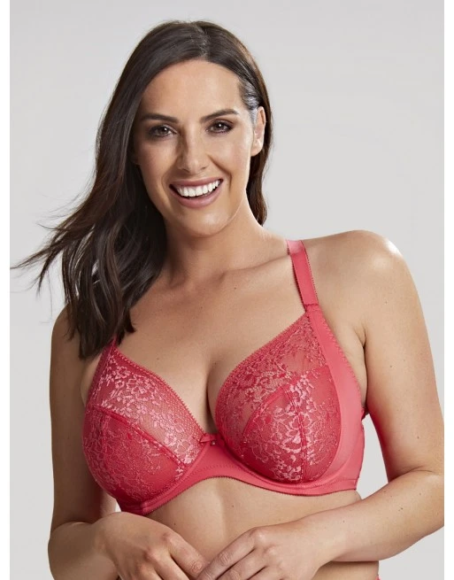 Sculptresse Roxie Plunge BH Grote Cupmaten D Tot J / T. 75-105 - Hot Coral - 9586 1 Sculptresse Roxie Plunge BH Grote Cupmaten D Tot J / T. 75-105 - Hot Coral - 9586