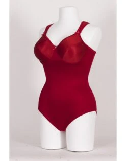 Syl Maia Shapewear Body Grote Maten - Grote Cupmaten - Rood -ondergoed winkel syl maia shapewear body grote maten grote cupmaten rood 3