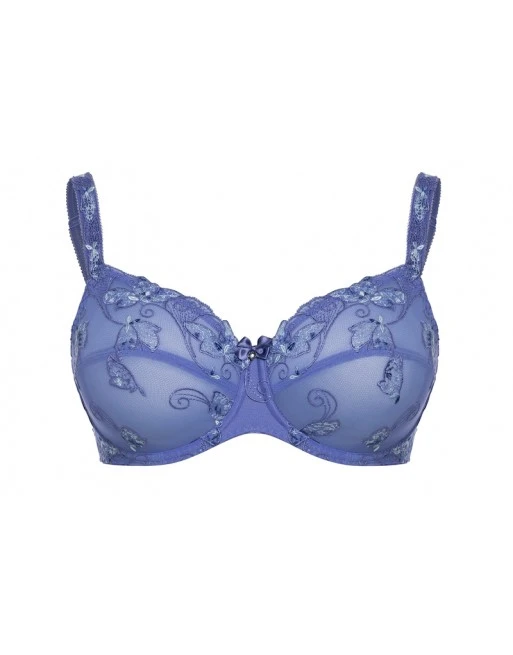 Ulla Dessous Carla Hele Cup BH Kleine - Grote Maten 70-120 Cup B Tot G - Hyacint Blauw - 2123 3 Ulla Dessous Carla Hele Cup BH Kleine - Grote Maten 70-120 Cup B Tot G - Hyacint Blauw - 2123 - Afbeelding 3