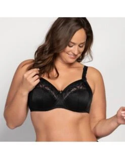 Ulla Dessous Carmen BH Zonder Beugel Kleine - Grote Maten 75-130 Cup B Tot I - Zwart - 2528