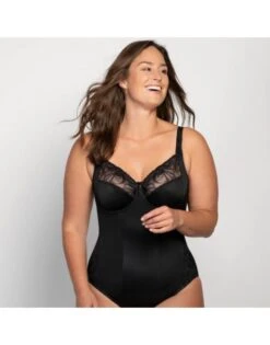 ondergoed winkel 19 Ulla Dessous Carmen Shapewear Body Kleine En Grote Maten 75-120 Cup B Tot G - Zwart - 2573