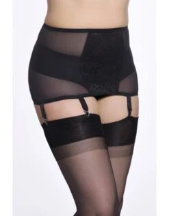 Ulla Dessous Gaine + Jarretelles Kleine- Grote Maten - 38-60 - Zwart - 1268