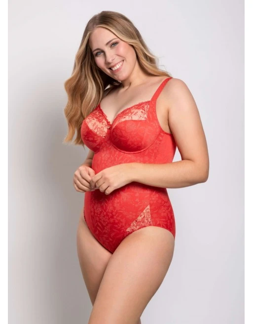 Ulla Dessous Jasmin Shapewear Body Kleine En Grote Maten 75-100 Bonnet B à G - Red Poppy - 2773 1 Ulla Dessous Jasmin Shapewear Body Kleine En Grote Maten 75-100 Bonnet B à G - Red Poppy - 2773