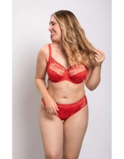 Ulla Dessous Jasmin Slip Kleine + Grote Maten 36-50 - Red Poppy - 2732