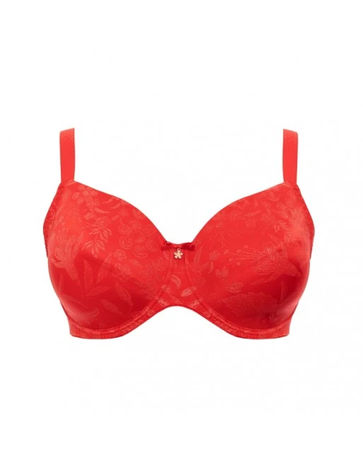 Ulla Dessous Jasmin T-Shirt BH Kleine En Grote Maten 70-110 Cup D Tot L - Red Poppy - 2720 2 Ulla Dessous Jasmin T-Shirt BH Kleine En Grote Maten 70-110 Cup D Tot L - Red Poppy - 2720 - Afbeelding 2