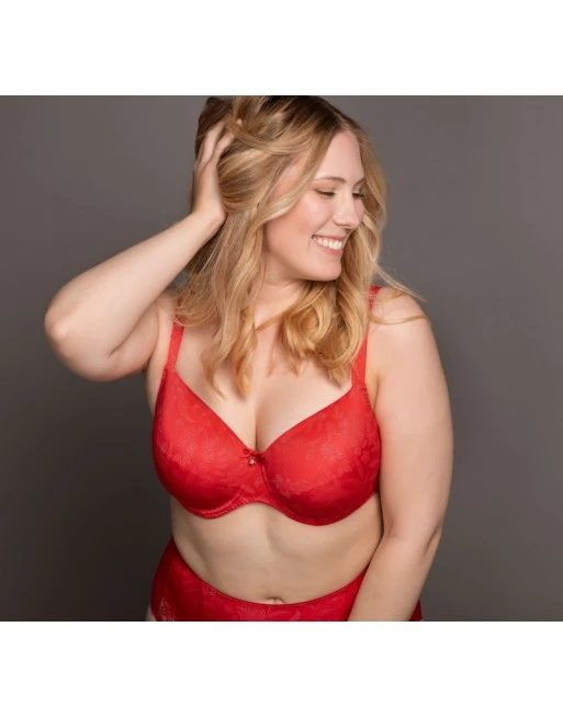 Ulla Dessous Jasmin T-Shirt BH Kleine En Grote Maten 70-110 Cup D Tot L - Red Poppy - 2720 3 Ulla Dessous Jasmin T-Shirt BH Kleine En Grote Maten 70-110 Cup D Tot L - Red Poppy - 2720 - Afbeelding 3