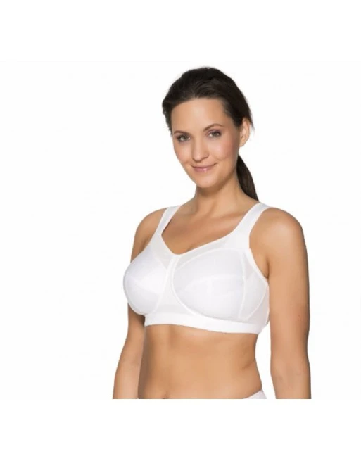 Ulla Dessous Kate Sport BH + Beugel Kleine En Grote Maten 70-130 Cup D Tot L - Wit - 6024 1 Ulla Dessous Kate Sport BH + Beugel Kleine En Grote Maten 70-130 Cup D Tot L - Wit - 6024