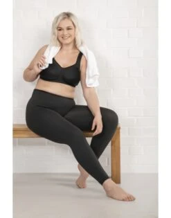 Ulla Dessous Kate Sport BH Zonder Beugel Kleine En Grote Maten 70-130 Cup D Tot N - Zwart - 6028 -ondergoed winkel ulla dessous kate sport bh zonder beugel kleine en grote maten 70 130 cup d tot n zwart 6028 4