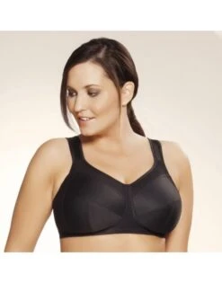 Ulla Dessous Kate Sport BH Zonder Beugel Kleine En Grote Maten 70-130 Cup D Tot N - Zwart - 6028 -ondergoed winkel ulla dessous kate sport bh zonder beugel kleine en grote maten 70 130 cup d tot n zwart 6028 7