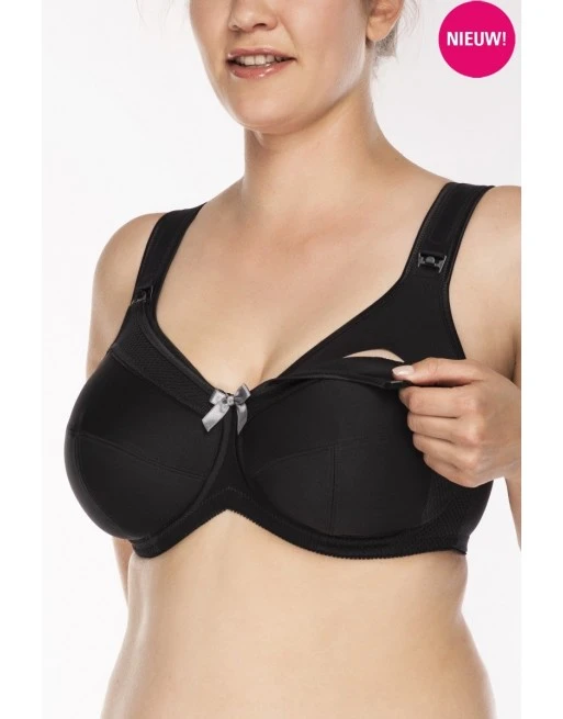 Ulla Dessous Lilly Voedingsbh Kleine En Grote Maten 70-110 Cup G Tot L - Zwart - 6124 1 Ulla Dessous Lilly Voedingsbh Kleine En Grote Maten 70-110 Cup G Tot L - Zwart - 6124