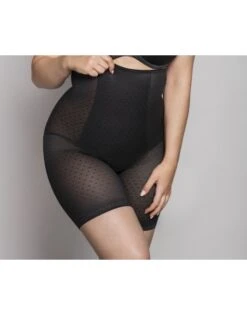 Ulla Dessous Meghan Shapewear Gaine Slip Hoge Taille - Lange Benen - Kleine - Grote Maten - 38-56 - Zwart - 3118 -ondergoed winkel ulla dessous meghan shapewear gaine slip hoge taille lange benen kleine grote maten 38 56 zwart 3118 3