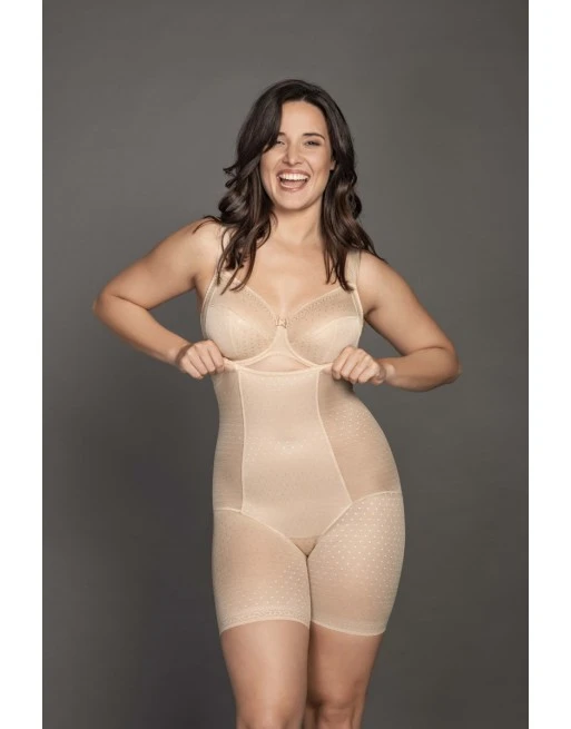 Ulla Dessous Meghan Shapewear Gaine Slip Hoge Taille - Lange Benen - Kleine - Grote Maten - Bisque - 38-56 - 3118 1 Ulla Dessous Meghan Shapewear Gaine Slip Hoge Taille - Lange Benen - Kleine - Grote Maten - Bisque - 38-56 - 3118
