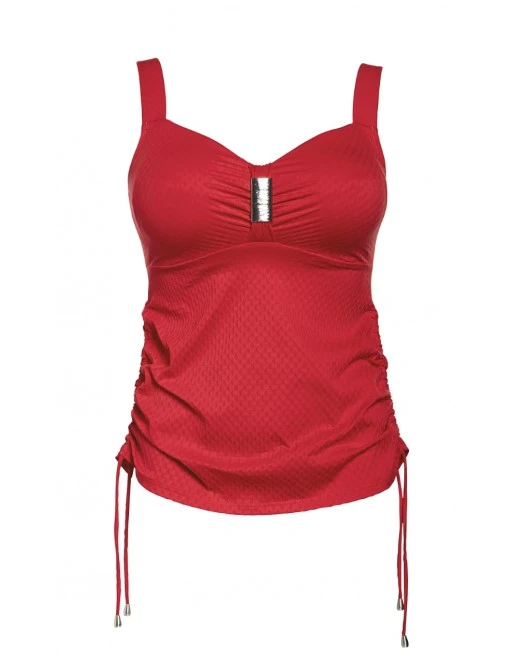 Ulla Dessous Saint-Tropez Tankini Kleine En Grote Maten 70-110 Cup B Tot K - Rood - 9190 2 Ulla Dessous Saint-Tropez Tankini Kleine En Grote Maten 70-110 Cup B Tot K - Rood - 9190 - Afbeelding 2