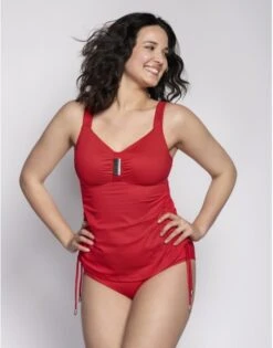 Ulla Dessous Saint-Tropez Tankini Kleine En Grote Maten 70-110 Cup B Tot K - Rood - 9190