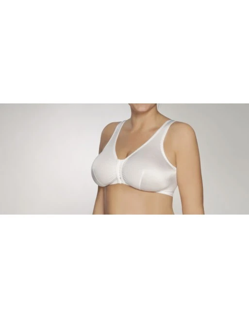 Ulla Dessous Slaapbeha Met Voorsluiting Katoen 75% Kleine - Groten Maten 75-130 - Wit - 1263 2 Ulla Dessous Slaapbeha Met Voorsluiting Katoen 75% Kleine - Groten Maten 75-130 - Wit - 1263 - Afbeelding 2