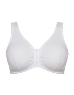 Ulla Dessous Slaapbeha Met Voorsluiting Katoen 75% Kleine - Groten Maten 75-130 - Wit - 1263