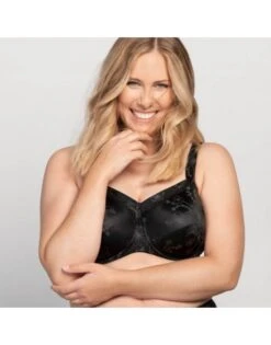 Ulla Dessous Viola T-Shirt BH Kleine En Grote Maten 70-110 Cup H Tot L - Zwart - 3225