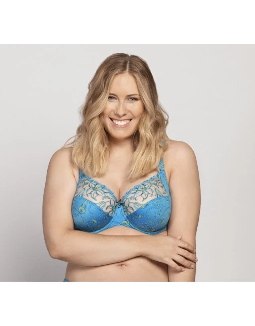 Ulla Dessous Zoë Hele Cup BH Kleine En Grote Maten 70-100 Cup H Tot L - Aqua - 4125 2 Ulla Dessous Zoë Hele Cup BH Kleine En Grote Maten 70-100 Cup H Tot L - Aqua - 4125 - Afbeelding 2